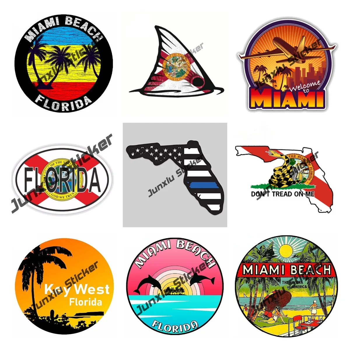 Laptop Accessories Logo - Criativo florida bandeira adesivo decalque de