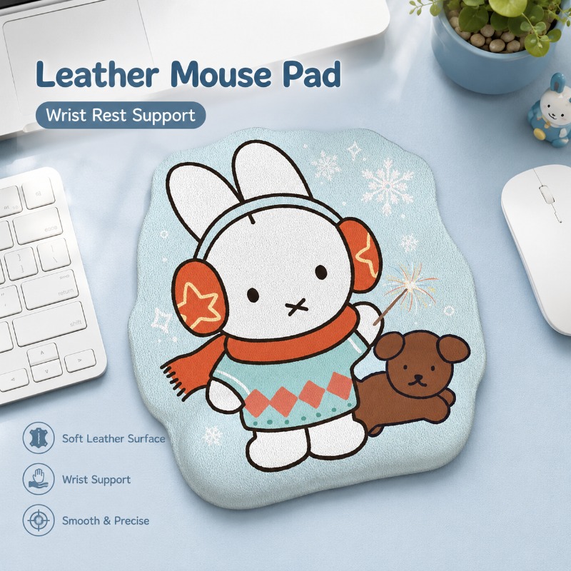 Laptop Accessories Design - Mouse Pad de Couro Anime Miffy