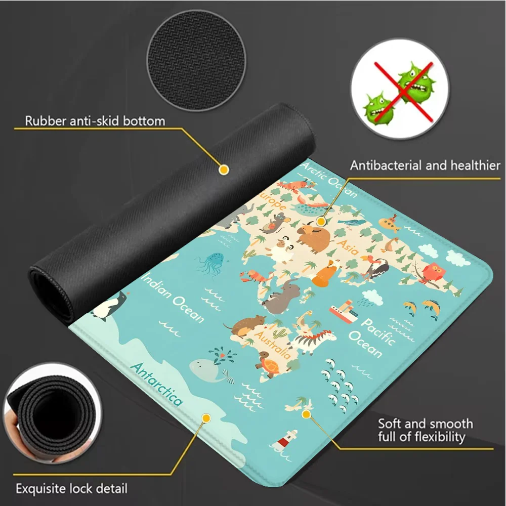 Mapa mundi gaming mouse pad an - Laptop Accessories Design avaliação e preço