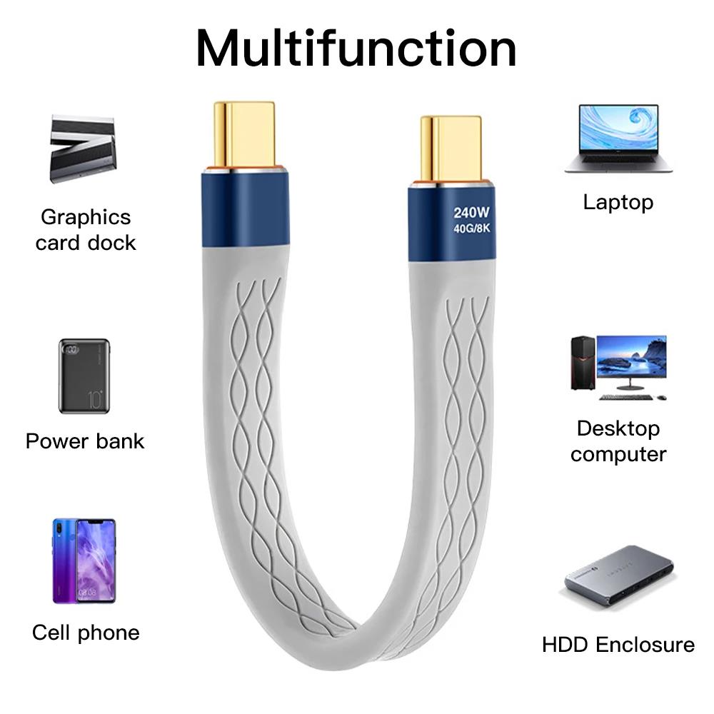 Cabo de Dados USB 4.0 de 240W  - Laptop Accessories Design avaliação e preço