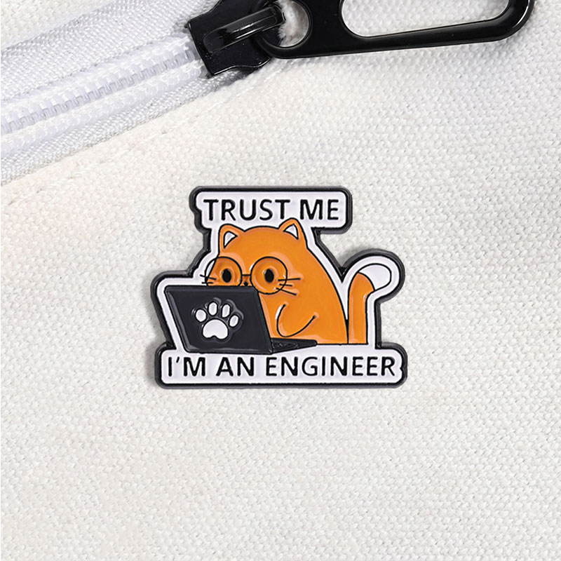 Pin Esmaltado com Citação 'Eu  - Laptop Accessories Design avaliação e preço