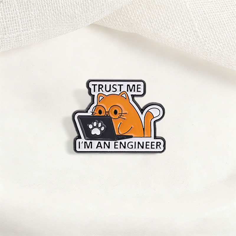 Pin Esmaltado com Citação 'Eu  - Laptop Accessories Design avaliação e preço