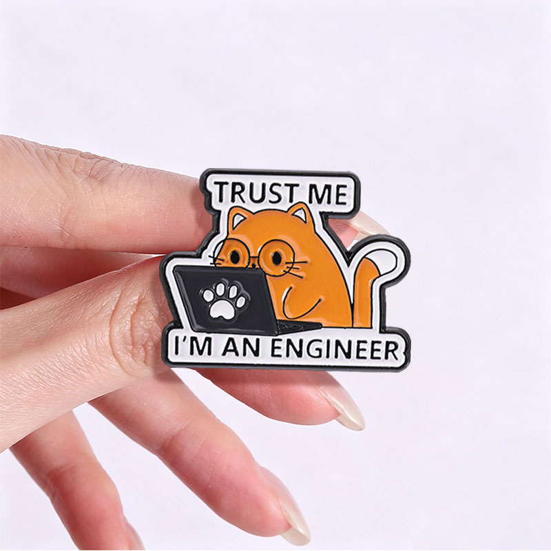 Pin Esmaltado com Citação 'Eu  - Laptop Accessories Design avaliação e preço