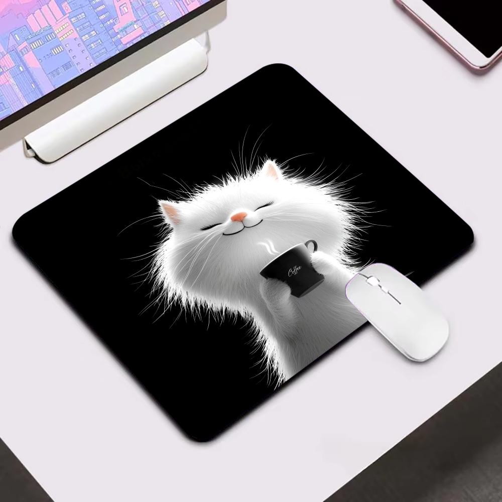 Kawaii café gato mouse pad pre - Laptop Accessories Bundle avaliação e preço